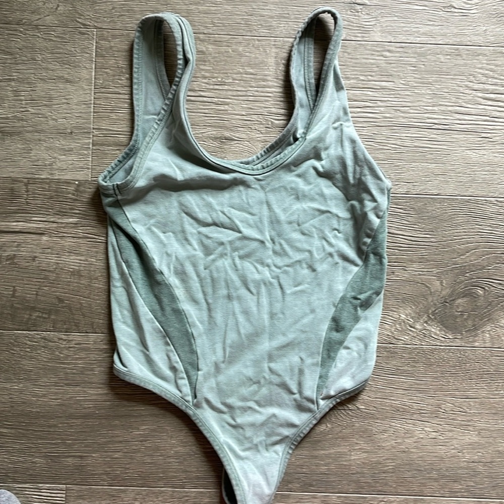 SKIMS Sage Green Bodysuit